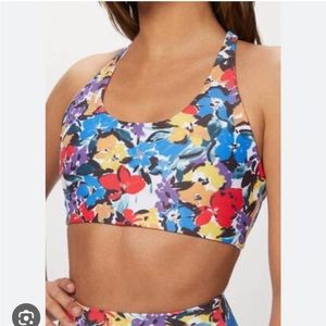 Beach Riot Sports Bra in Buttercup Floral